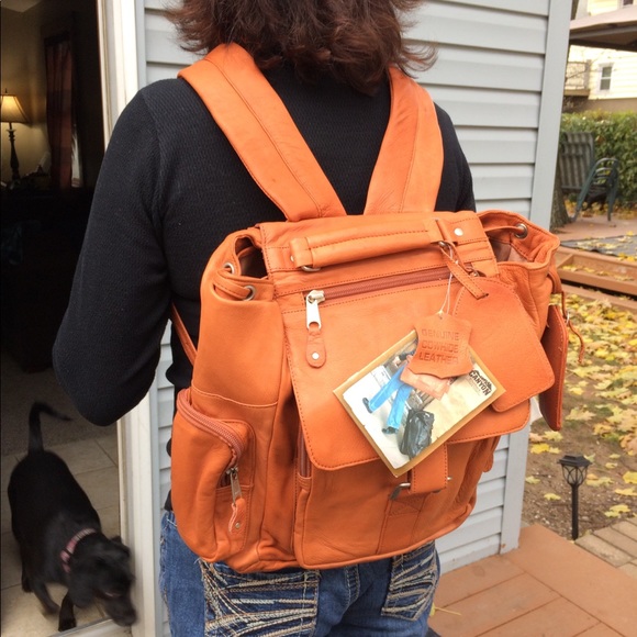 Canyon outback genuine Leather backpack large nwt - Picture 1 of 11